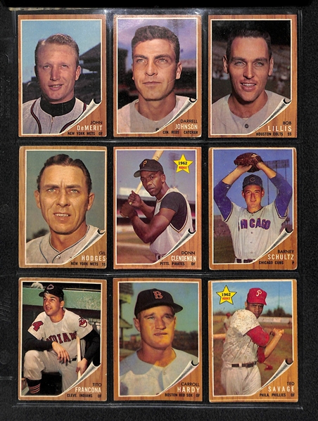 Lot Of 68 1962 Topps Baseball Cards w. Al Kaline